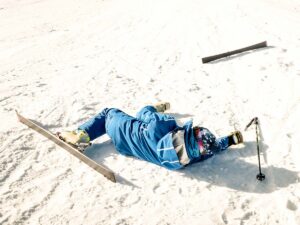 Skieur à terre